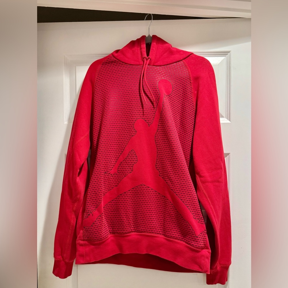 Nike Air Jordan red sweatshirt